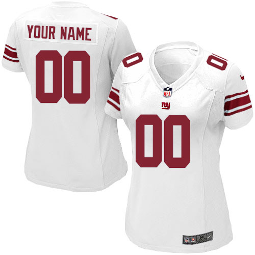 Nike New York Giants Customized White Stitched Women's NFL Jersey